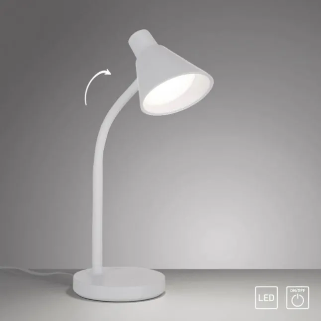 LED Tischleuchte weiß mit Schalter flexible Schreibtischleuchte