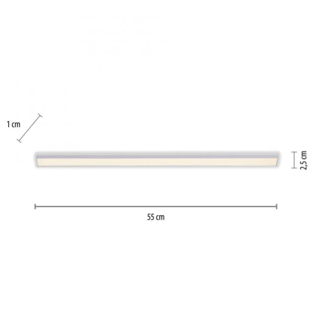 LED Unterbauleuchte, silber, flach, schlichtes Design, energiesparend