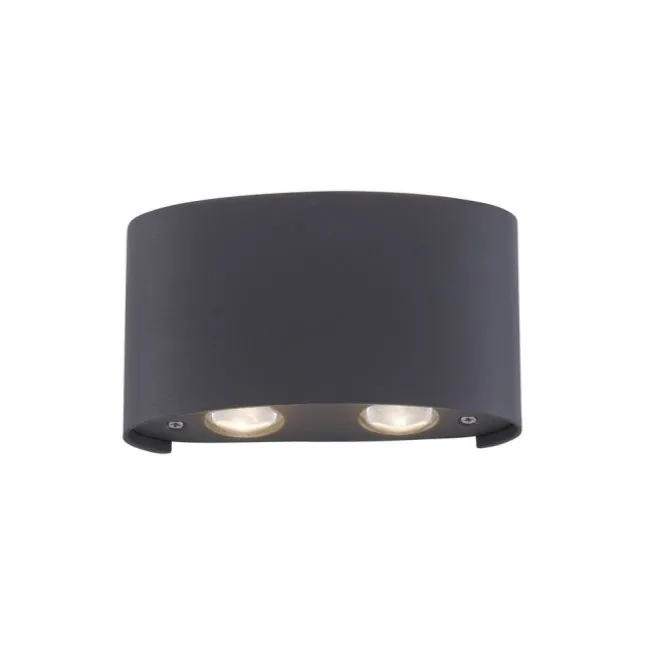 LED Wandlampe 4 flammig anthrazit farbig Außenlampe Innenlampe dekorativ