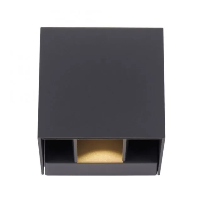 LED-Wandleuchte, anthrazit, IP 54, warmweiß, 3000 Kelvin, Abstrahlwinkel einstellbar