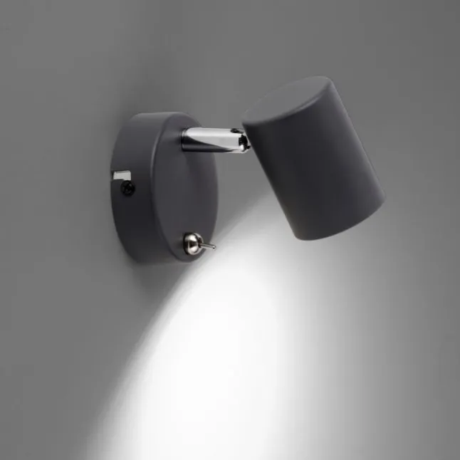 LED Wandleuchte, anthrazit, schwenkbar, drehbar, warmweiß