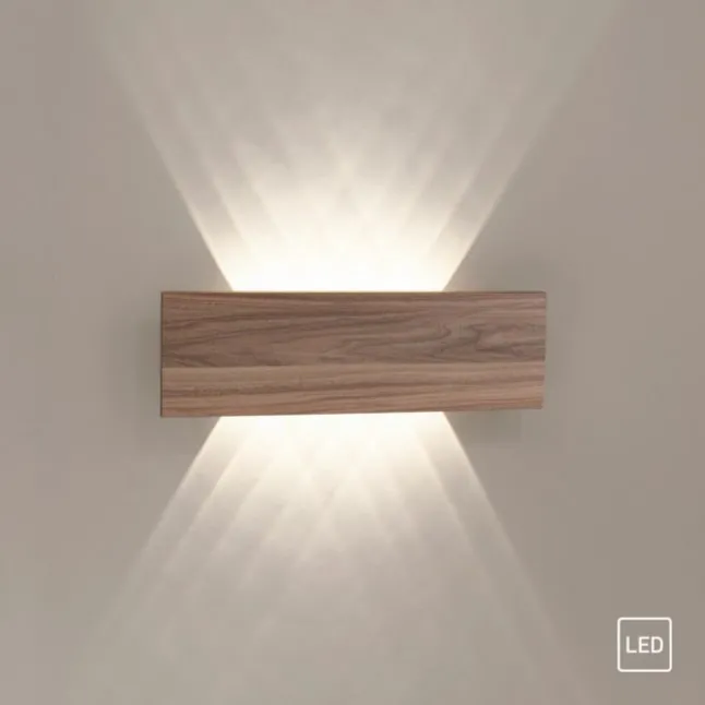LED-Wandleuchte, holz, warmweiß, Innenleuchte, IP20