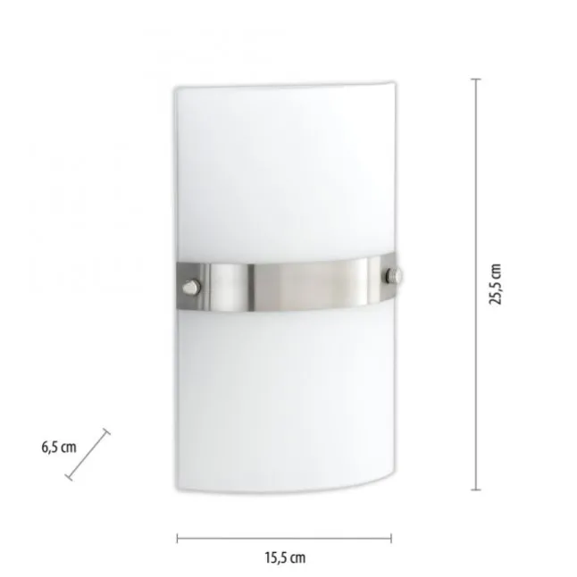 LED Wandleuchte, Opalglas, E14, blendfreies Licht