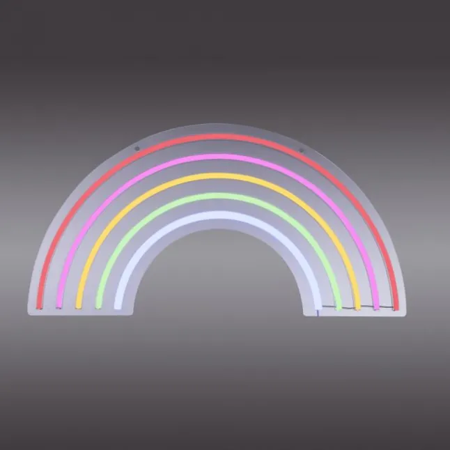 LED Wandleuchte Regenbogen mehrfarbig USB Schnurschalter dekorativ