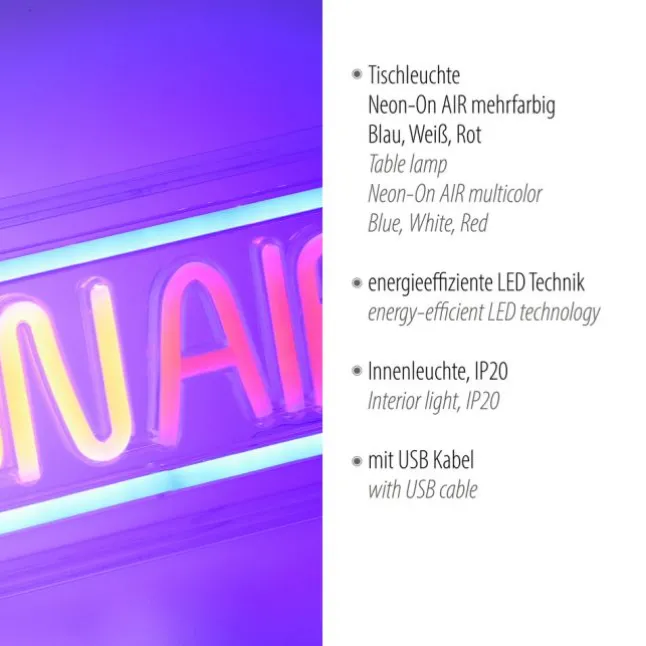 LED Wandleuchte USB Acryl mehrfarbig Schnurschalter Dekoration
