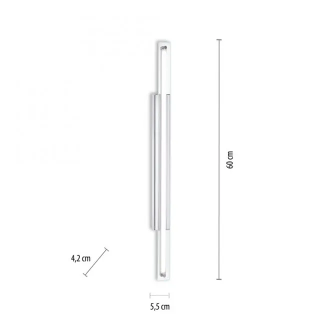 LED-Wandleuchte, warmweiße Lichtfarbe, spritzwassergeschützt, modern