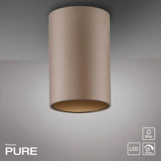 Paul Neuhaus LED Deckenleuchte PURE Point, bronce, Indoor, dimmbar