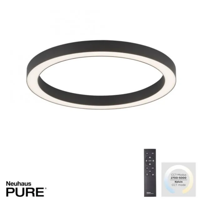 Paul Neuhaus LED Deckenleuchte PURE Lines Round graphite 50cm dimmbar CCT