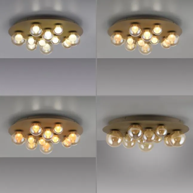Paul Neuhaus LED Deckenleuchte PURE Popup, bronce, dimmbar, Funk-FB, Memoryfunktion