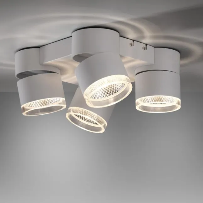 Paul Neuhaus LED Deckenleuchte PURE Nola weiß 4 flammig drehbar dimmbar