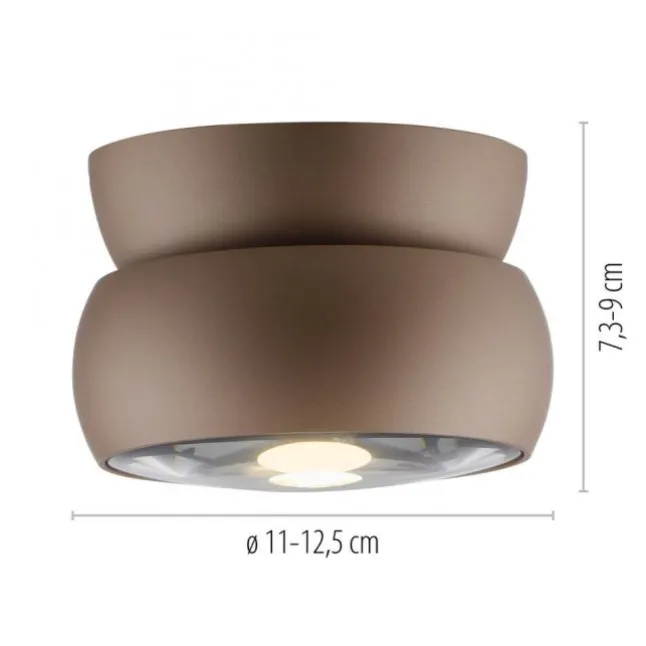Paul Neuhaus LED Deckenleuchte PURE Move, bronce, Tronicdimmer, dreh- und schwenkbar