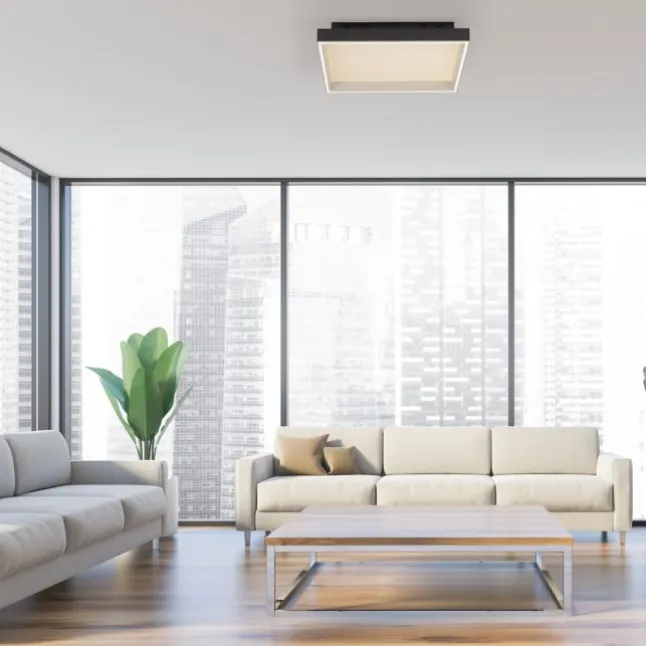 Paul Neuhaus LED Deckenleuchte Q-MAGONG schwarz Smarthome App dimmbar