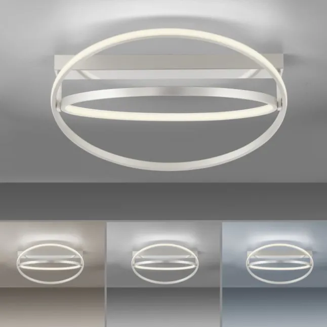 Paul Neuhaus LED Deckenleuchte Q-BELUGA silber dimmbar Smart Home