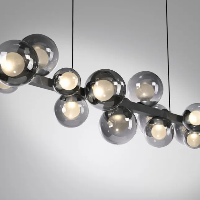 Paul Neuhaus LED Pendelleuchte PURE E-Popup platin (grau) elektrisch