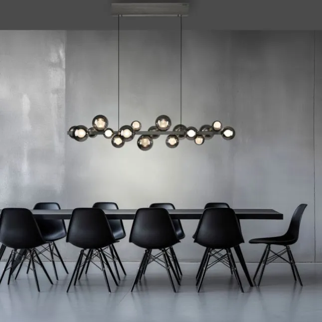 Paul Neuhaus LED Pendelleuchte PURE E-Popup platin (grau) elektrisch