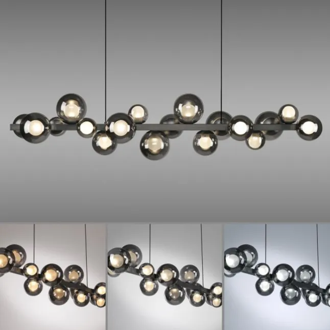 Paul Neuhaus LED Pendelleuchte PURE E-Popup platin (grau) elektrisch