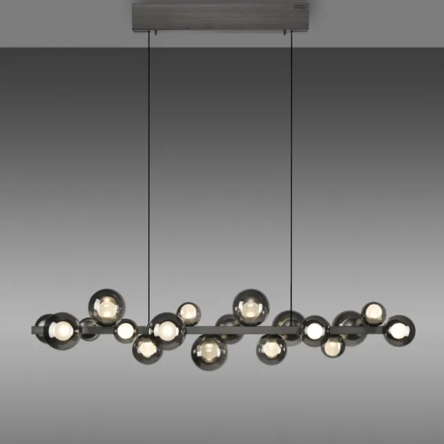 Paul Neuhaus LED Pendelleuchte PURE E-Popup platin (grau) elektrisch