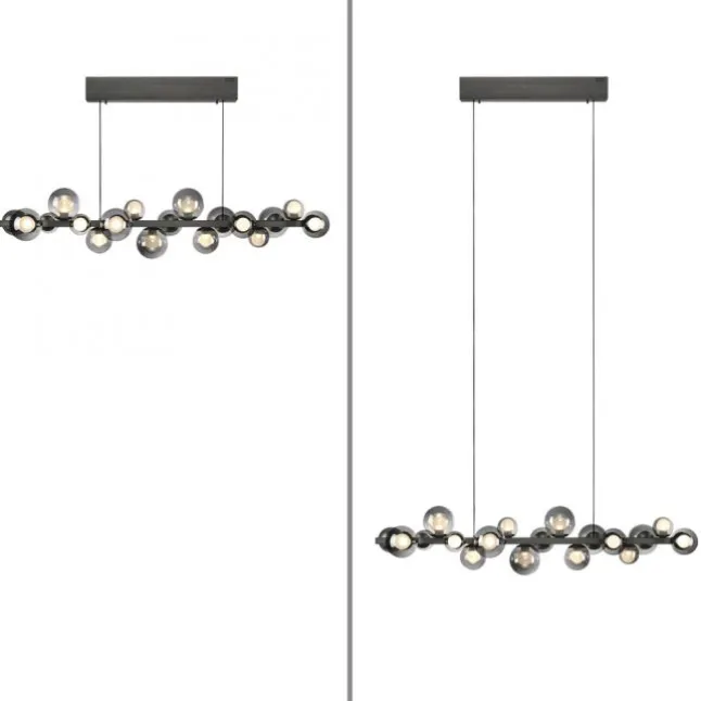Paul Neuhaus LED Pendelleuchte PURE E-Popup platin (grau) elektrisch