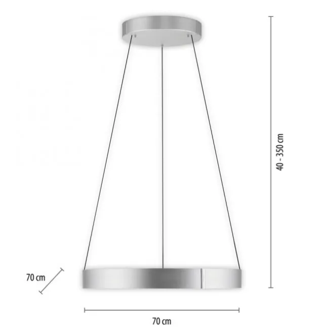 Paul Neuhaus LED Pendelleuchte PURE E-Clipse stone (alu) elektrisch