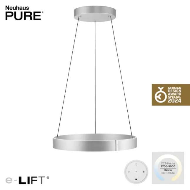 Paul Neuhaus LED Pendelleuchte PURE E-Clipse stone (alu) elektrisch