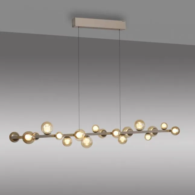 Paul Neuhaus LED Pendelleuchte PURE, bronce, elektrisch höhenverstellb., dimmbar