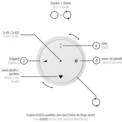 Paul Neuhaus LED Pendelleuchte PURE, bronce, elektrisch höhenverstellb., dimmbar