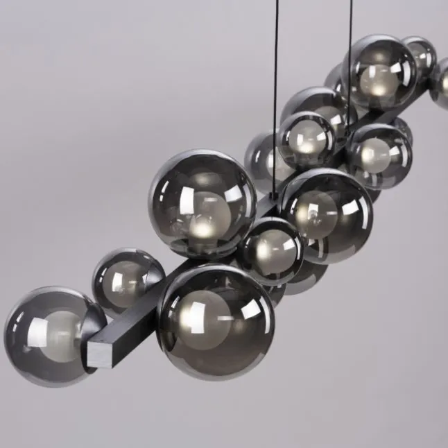 Paul Neuhaus LED Pendelleuchte PURE E-Popup,platin (grau), elektrisch höhenverstellb., dimmbar