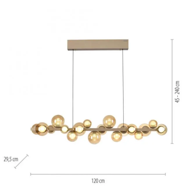 Paul Neuhaus LED Pendelleuchte PURE E-Popup bronce elektrisch