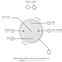 Paul Neuhaus LED Pendelleuchte PURE Moto-Rise diamond (alu) elektrisch