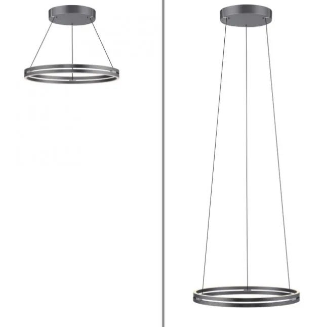 Paul Neuhaus LED Pendelleuchte PURE E-Loop mystic grey (grau) elektrisch