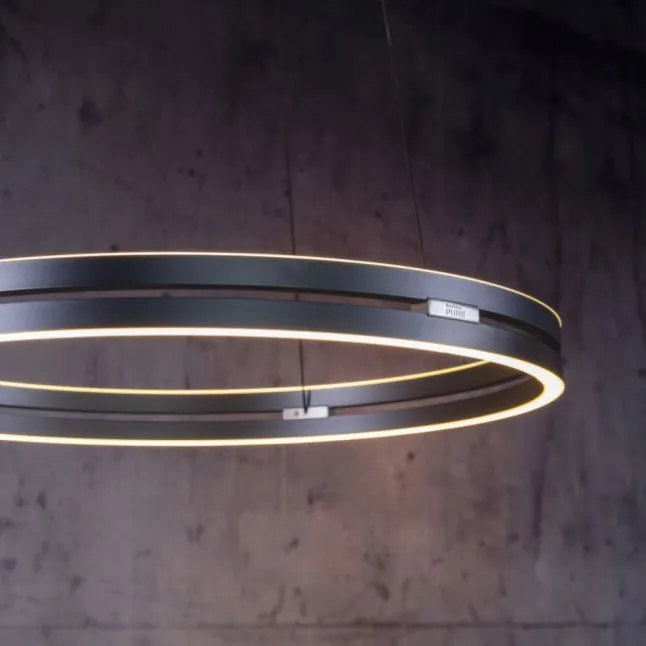 Paul Neuhaus LED Pendelleuchte PURE E-Loop mystic grey (grau) elektrisch