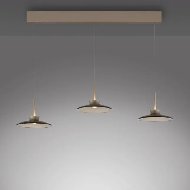 Paul Neuhaus LED Pendelleuchte PURE Moon bronce 3 flammig Lift dimmbar
