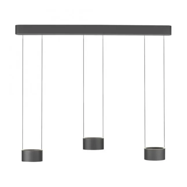 Paul Neuhaus LED Pendelleuchte PURE Clipse, platin (grau), Fernbedienung, Comfort Lift, Memoryfunktion