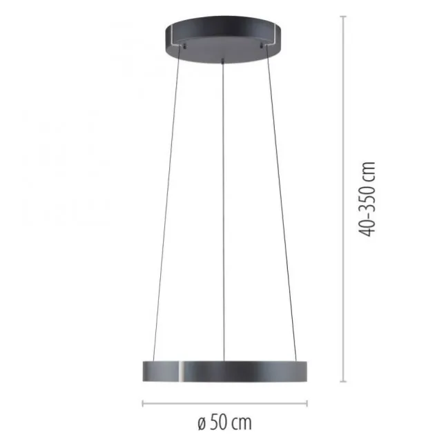 Paul Neuhaus LED Pendelleuchte PURE E-Clipse mystic grey (grau) elektrisch