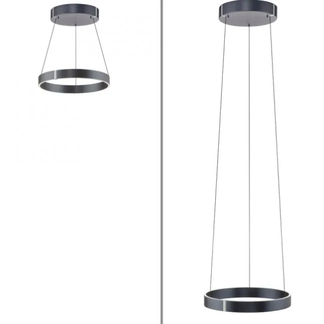 Paul Neuhaus LED Pendelleuchte PURE E-Clipse mystic grey (grau) elektrisch