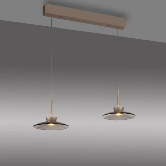 Paul Neuhaus LED Pendelleuchte Pure Moon, bronce, dimmbar