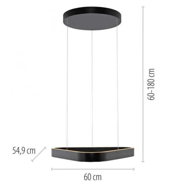Paul Neuhaus LED Pendelleuchte Q-STRETTO, schwarz,