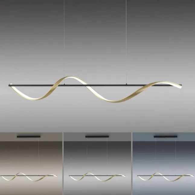 Paul Neuhaus LED Pendelleuchte Q-SWING anthrazit messing matt Smart Home