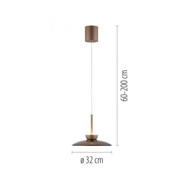 Paul Neuhaus LED Pendelleuchte PURE Moon bronce höhenverstellbar