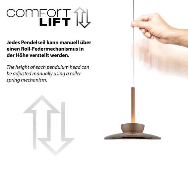 Paul Neuhaus LED Pendelleuchte PURE Moon bronce höhenverstellbar