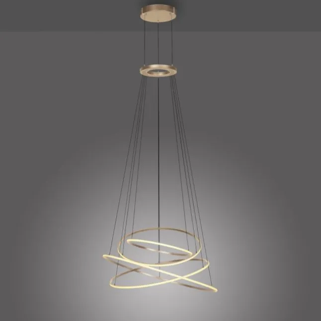 Paul Neuhaus LED Pendelleuchte PURE Flying Rings,bronce