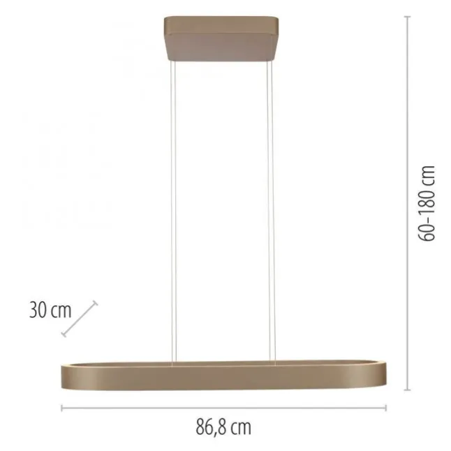 Paul Neuhaus LED Pendelleuchte Q-STRETTO, bronce