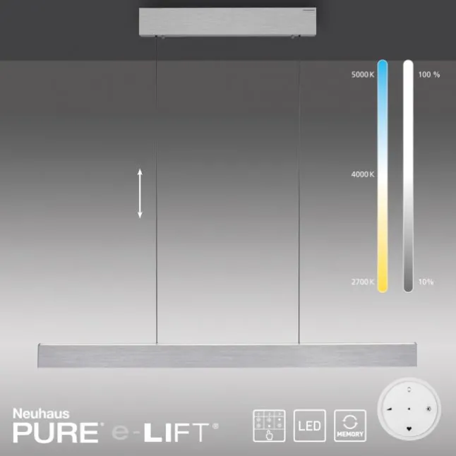 Paul Neuhaus LED Pendelleuchte PURE E-Motion diamond (alu) elektrisch