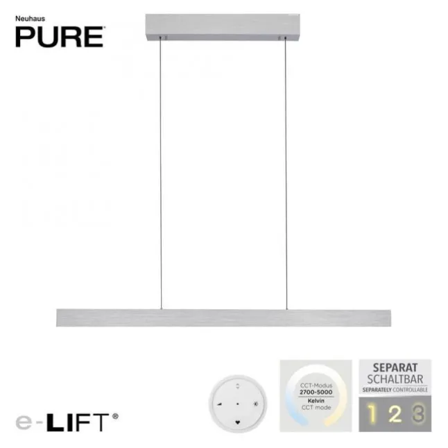Paul Neuhaus LED Pendelleuchte PURE E-Motion diamond (alu) elektrisch