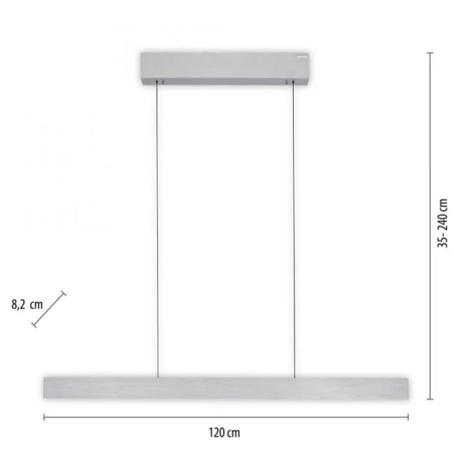 Paul Neuhaus LED Pendelleuchte PURE E-Motion diamond (alu) elektrisch