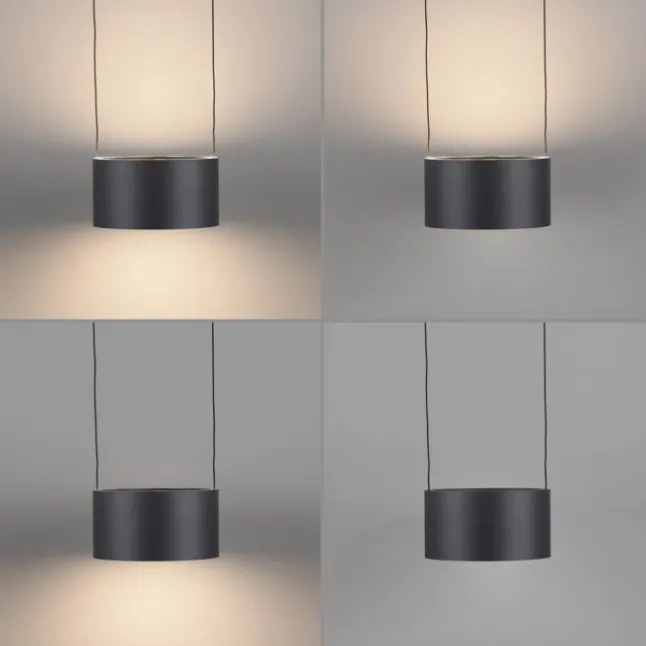Paul Neuhaus LED Pendelleuchte PURE Clipse, platin (grau), Fernbedienung, Comfort Lift, Memoryfunktion