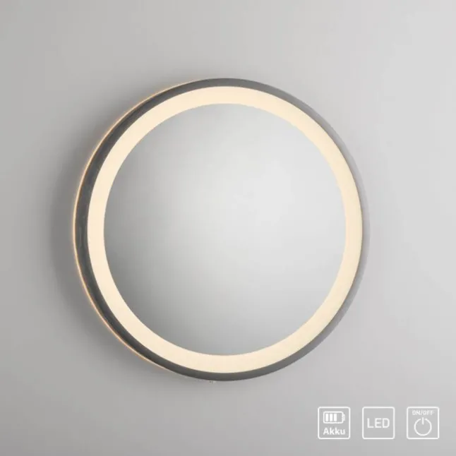 Paul Neuhaus LED Spiegel VIDRO, grau,