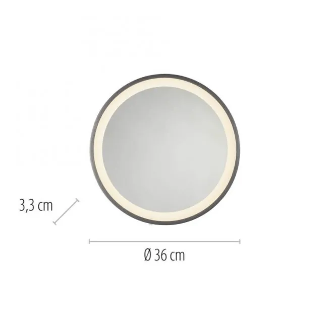 Paul Neuhaus LED Spiegel VIDRO, grau,