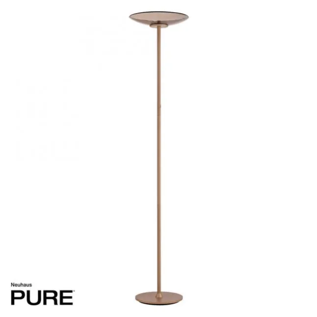Paul Neuhaus LED Stehleuchte Pure Moon bronce Touchdimmer Amberfarben