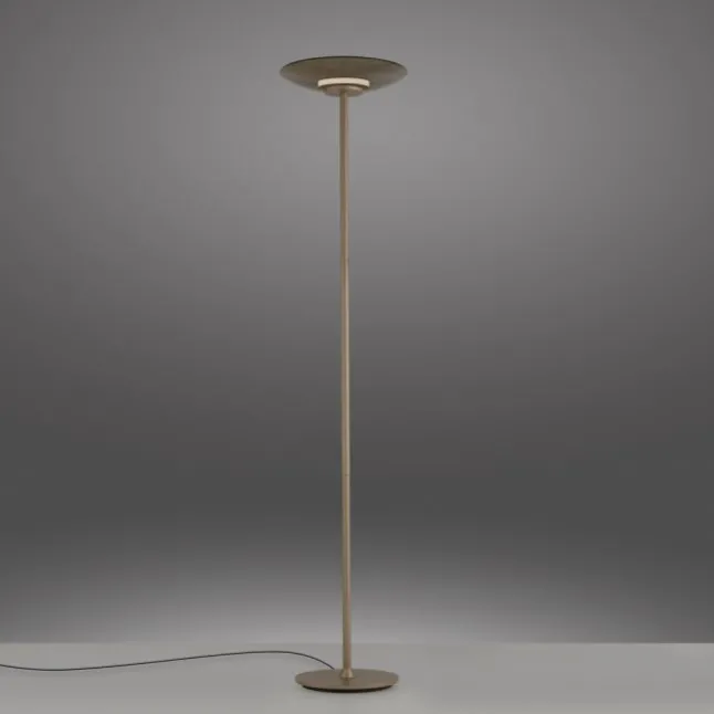 Paul Neuhaus LED Stehleuchte Pure Moon bronce Touchdimmer Amberfarben